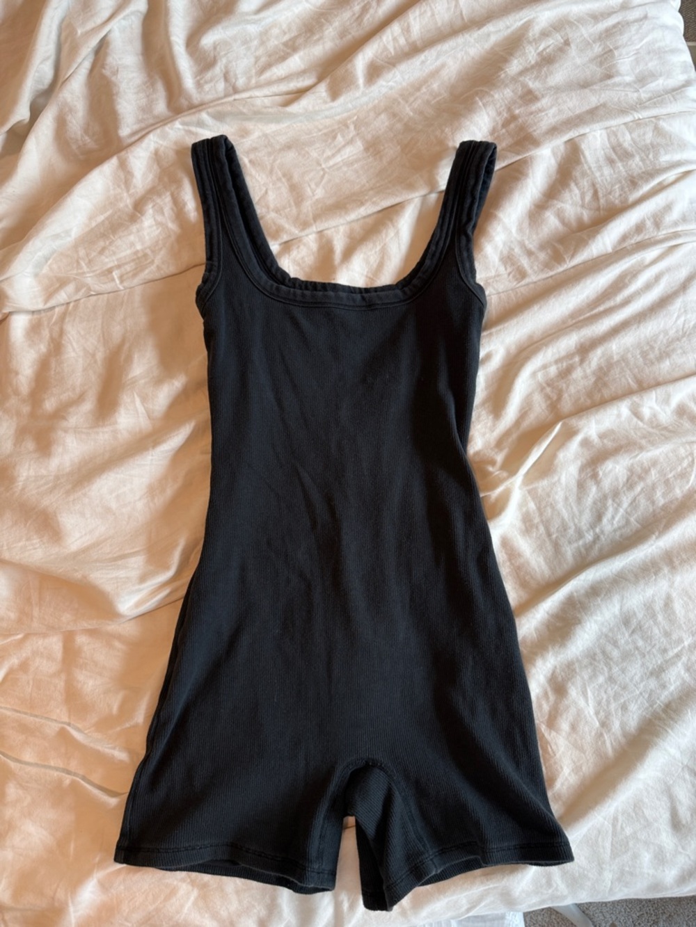 SKIMS Black Tank Romper Jumpsuit